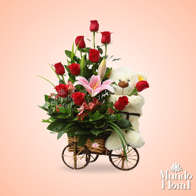 San valentin 05 - floreria miraflores Carreta de Rosas