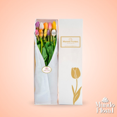 San valentin 09 - floreria miraflores Caja Deluxe Tulips